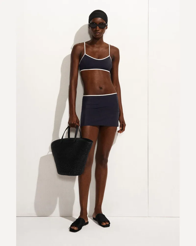 COS Contrast-Trimmed Swim Skirt Blau