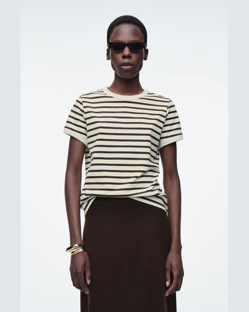 COS Ringer-T-Shirt Weiß