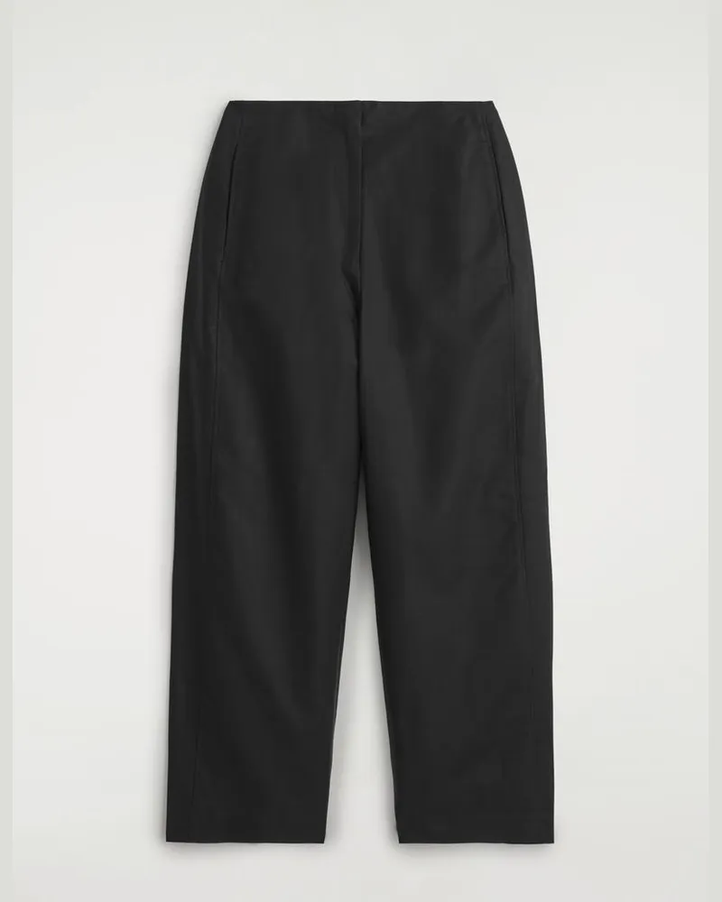 COS Hose Aus Pima-Baumwolle Mit Barrel-Bein Schwarz