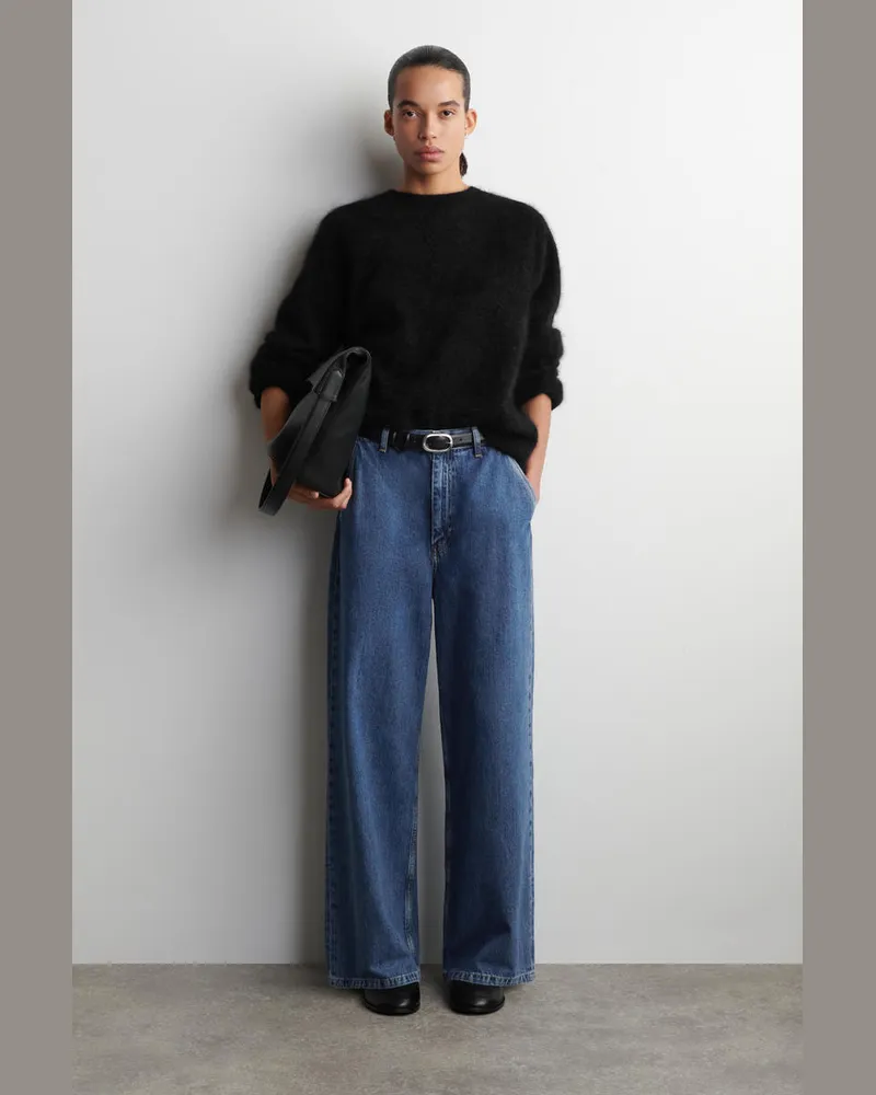 COS Hose Aus Denim Mit Weitem Bein Blau