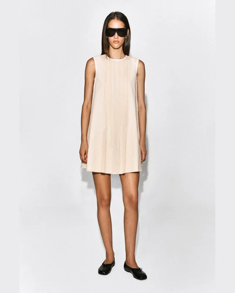 COS Mehrlagiges Minikleid Mit Biesen Beige