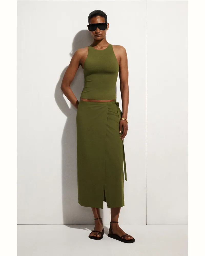 COS Wickelrock Im Sarong-Stil Grün