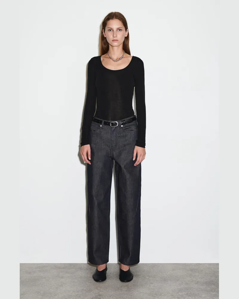 COS Hose Aus Denim Mit Barrel-Bein Blau