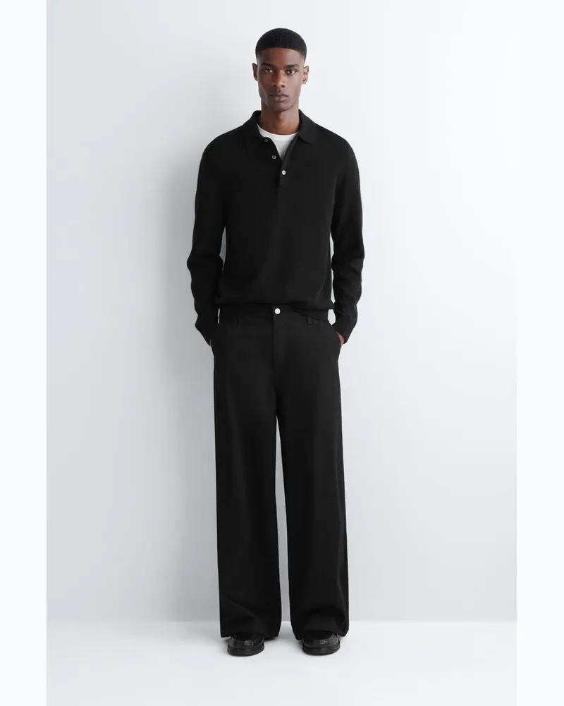 COS Hose Aus Denim Mit Weitem Bein Schwarz