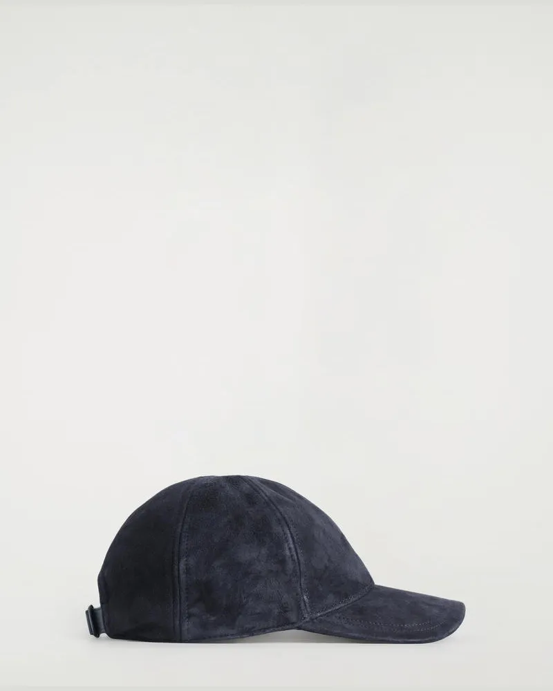COS Basecap Aus Veloursleder Blau
