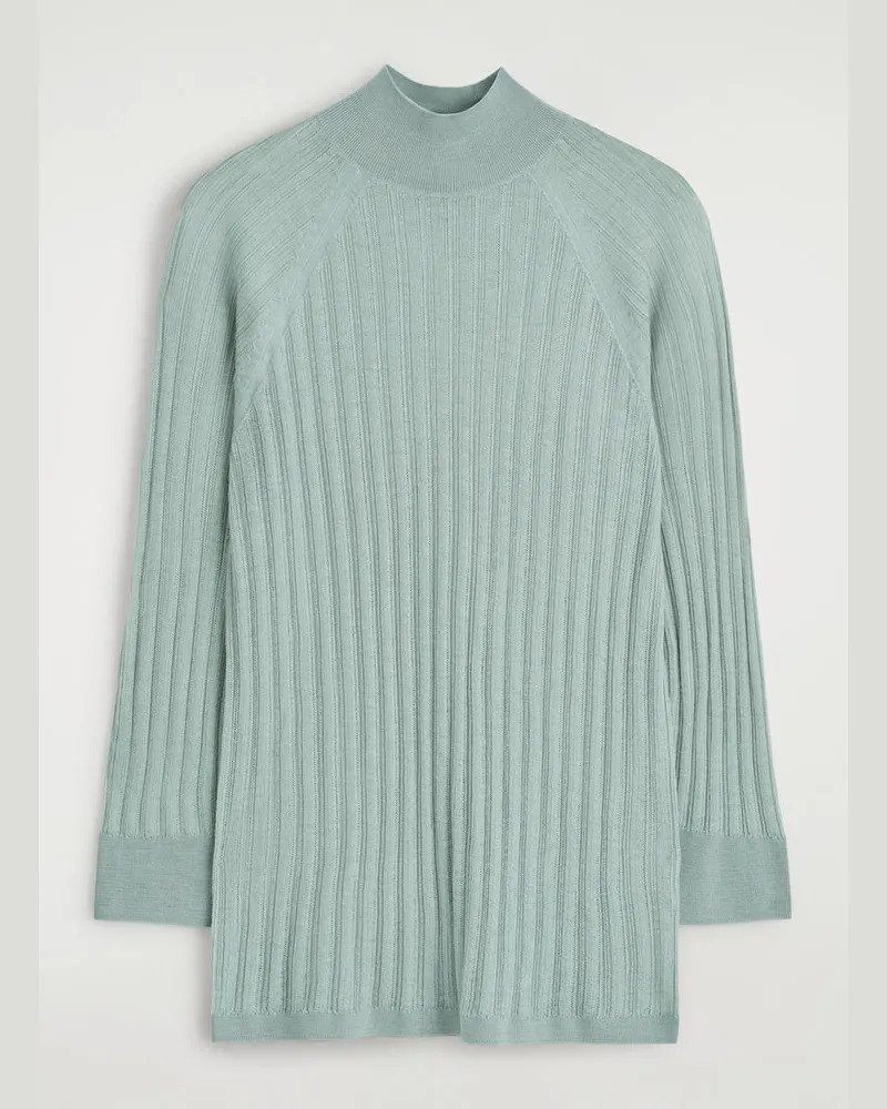 COS Transparentes Strickoberteil Aus Seide Blau
