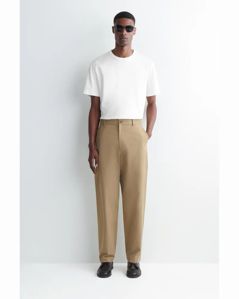 COS Chinohose Aus Baumwolle Mit Geradem Bein Beige