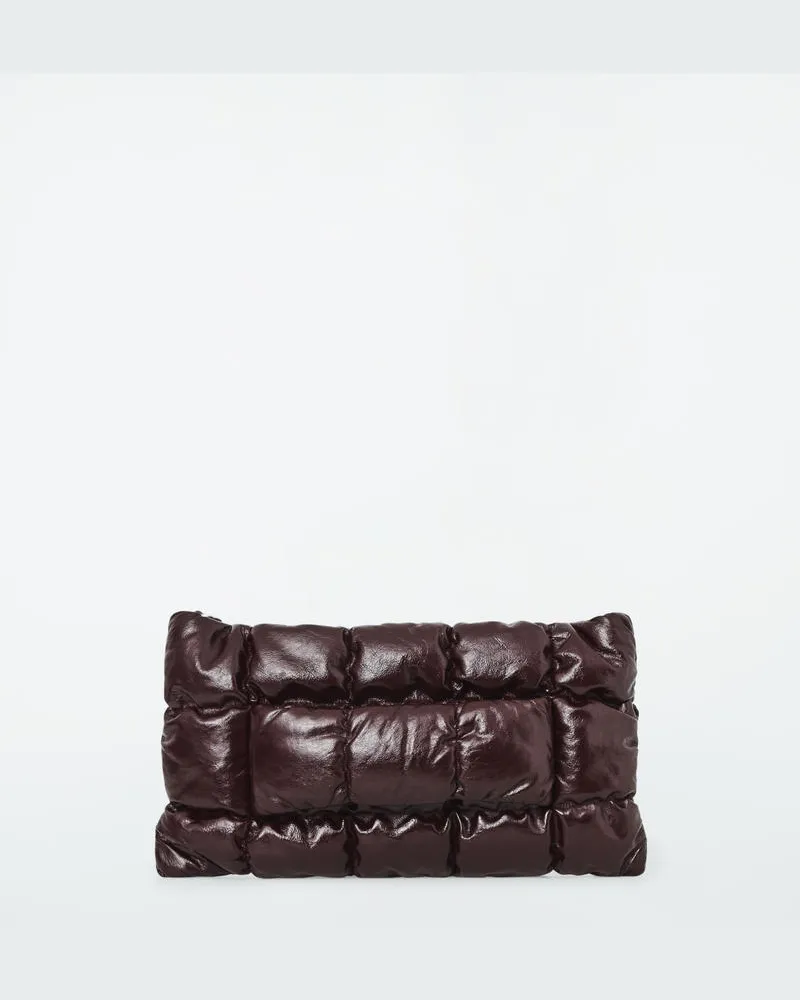 COS Gesteppte Pillow Clutch - Leder Rot