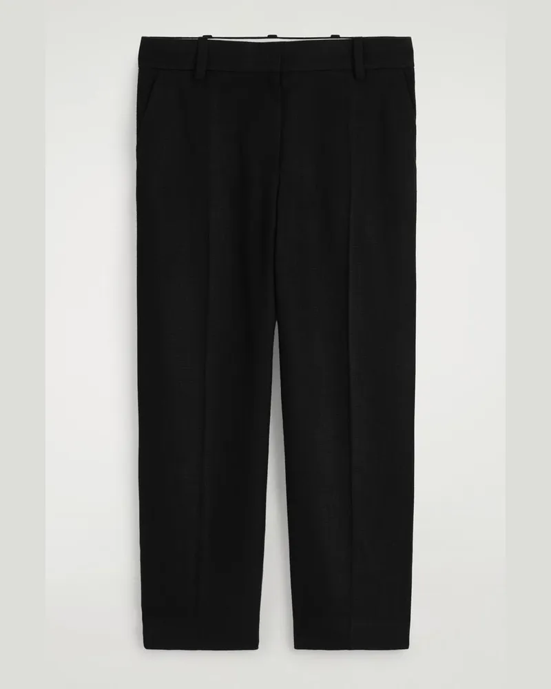 COS Verkürzte Elegante Hose Schwarz