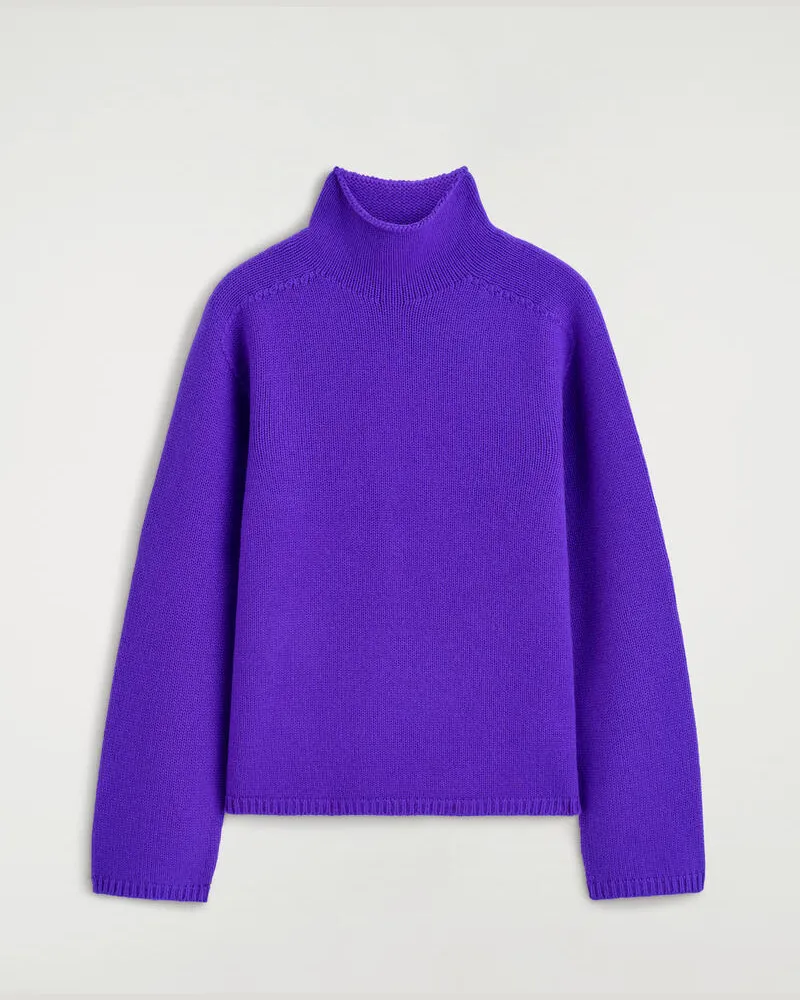 COS Kaschmirpullover Mit Trichterkragen Lila