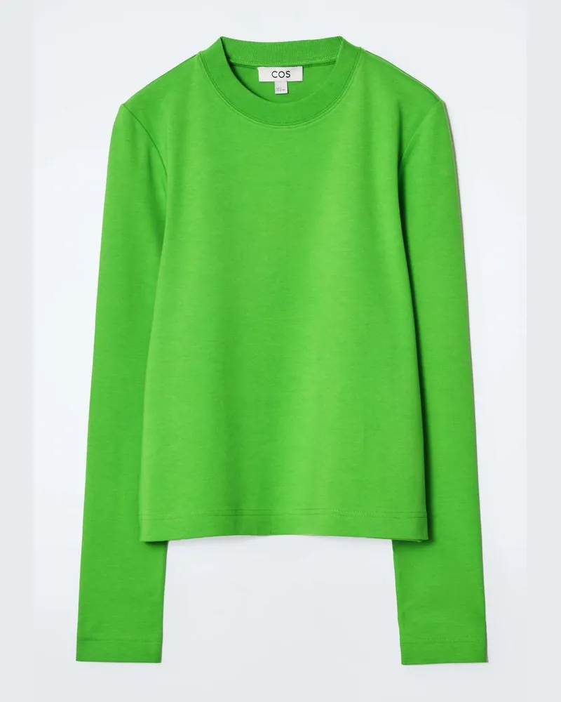 COS Schlichtes Langarmshirt Mit Normaler Passform Grün