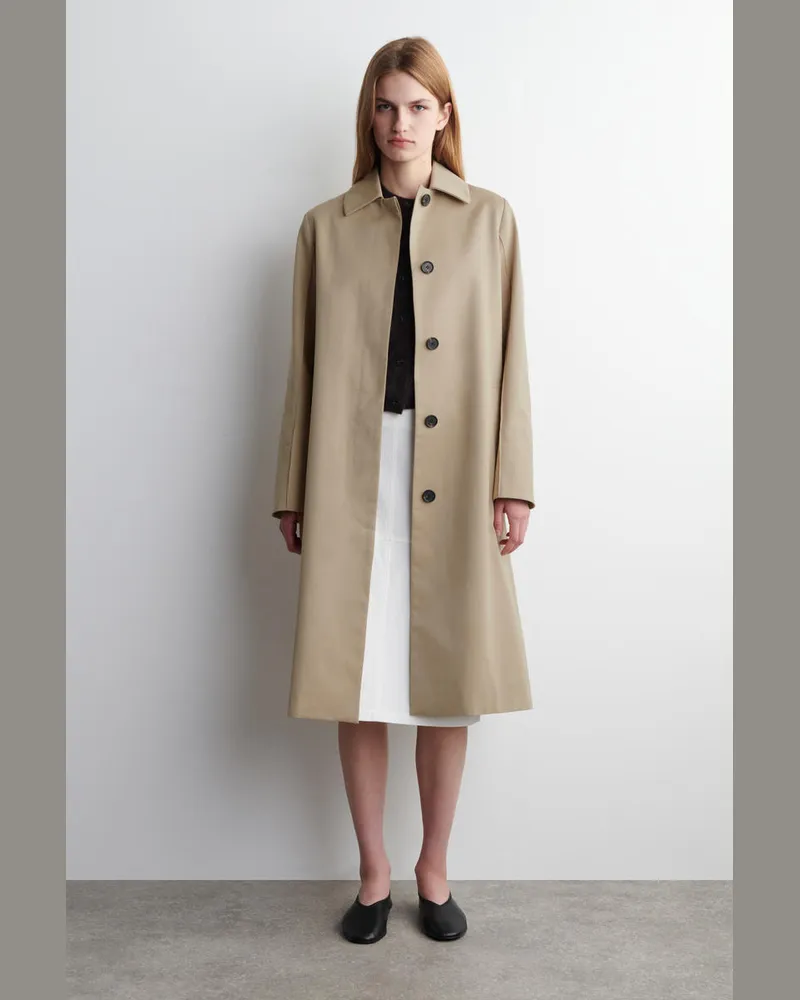COS Klassischer Car Coat Aus Baumwolle Beige