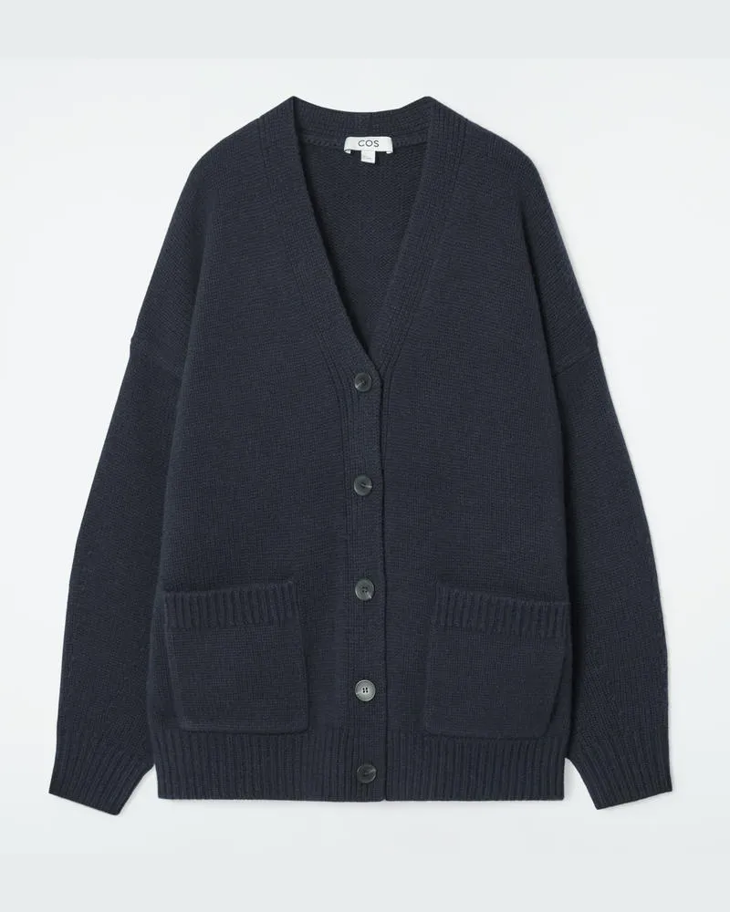 COS Strickjacke Aus Kaschmir-Mix Schwarz