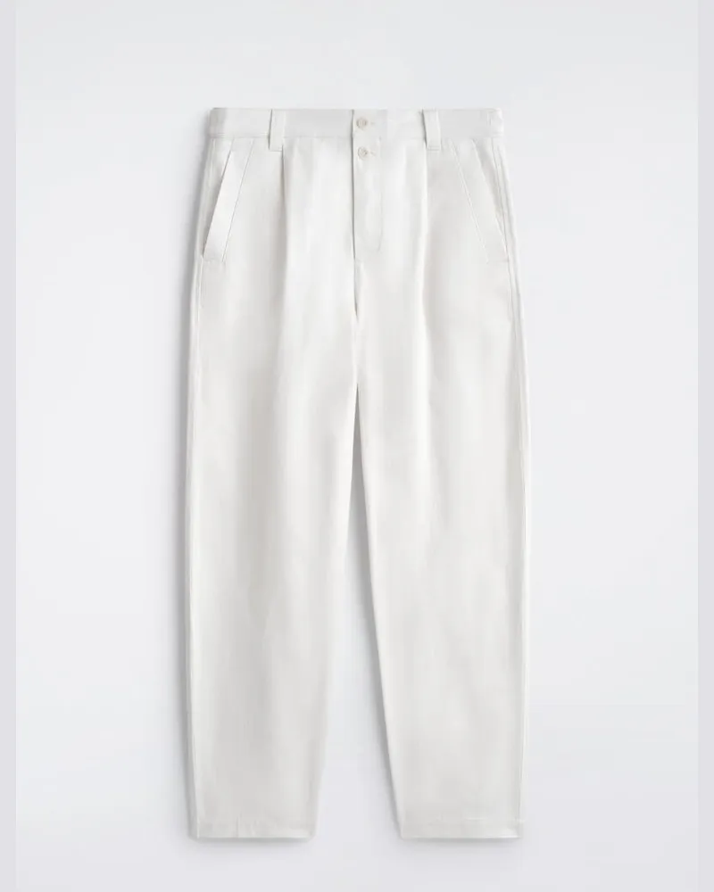 COS Lockere, Schmal Zulaufende Hose Aus Denim Weiß