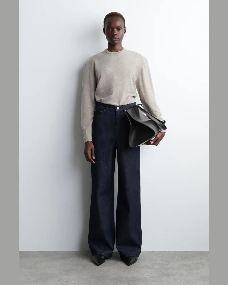 COS Dial Jeans Mit Weitem Bein Blau