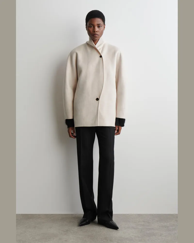 COS Cabanjacke Aus Doubleface-Wolle Beige