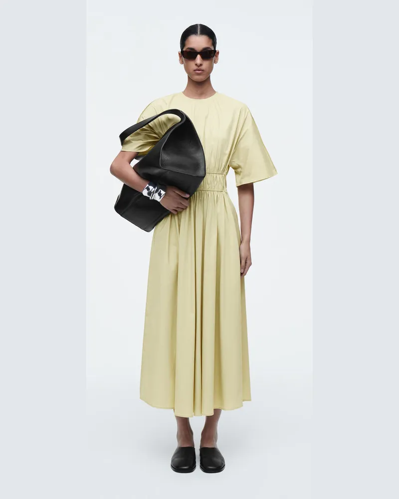 COS Midikleid Mit Rückenausschnitt Und Raffungen Grün