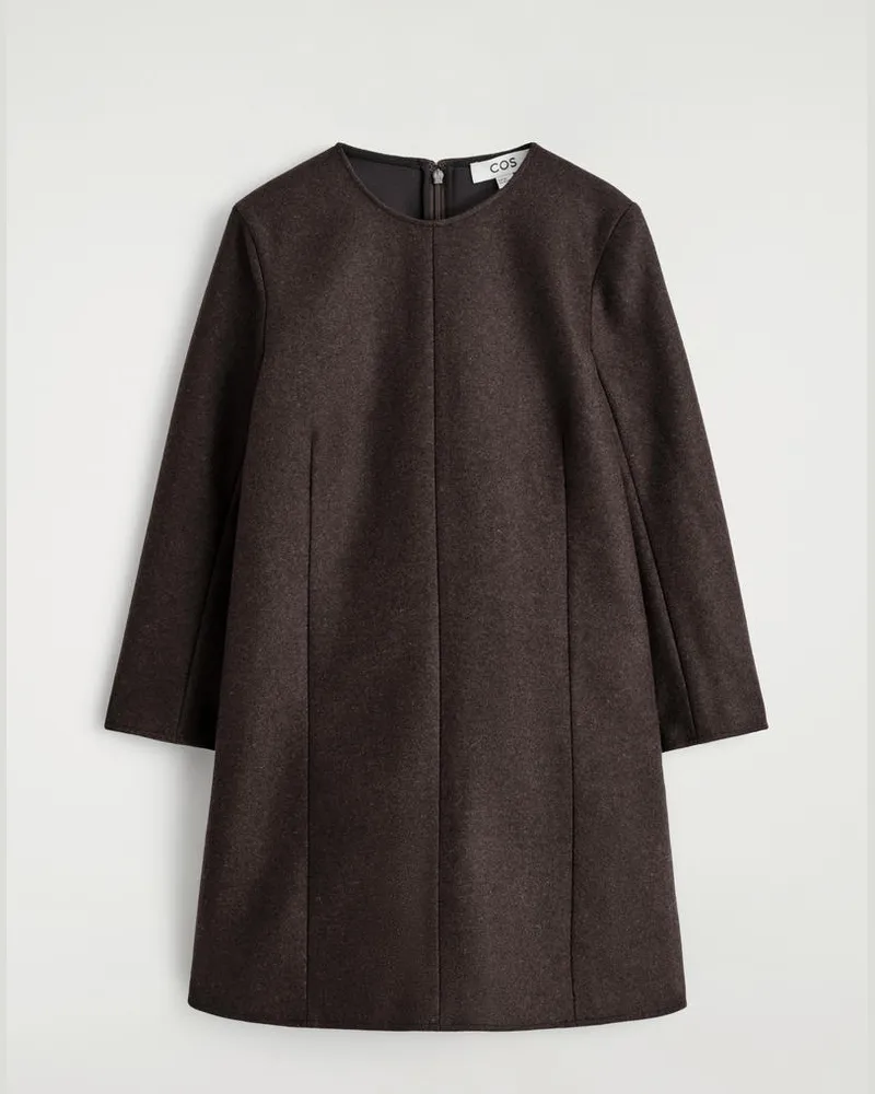 COS Langärmliges Minikleid Aus Wolle Braun
