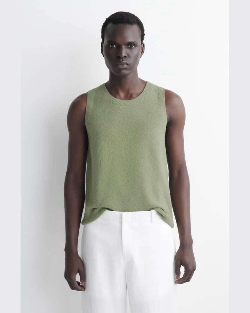 COS Tanktop Aus Bouclé-Strick Grün