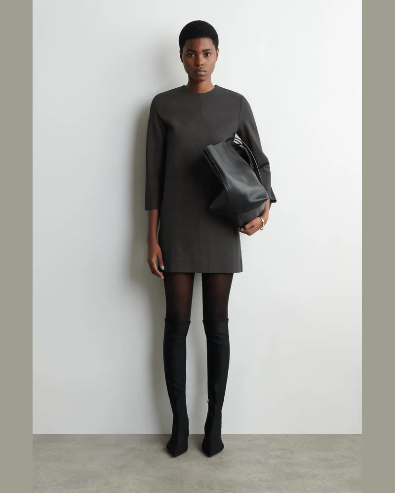 COS Elegantes Minikleid Aus Jersey Schwarz
