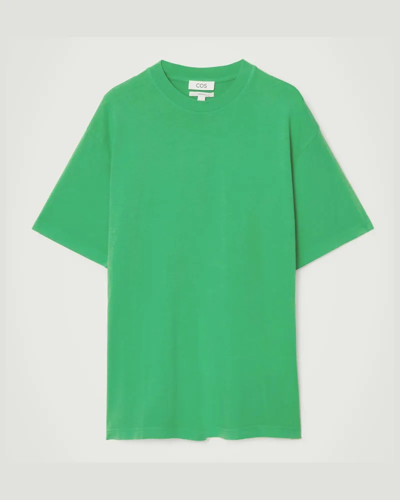 COS Oversized-T-Shirt Aus Baumwolle Grün