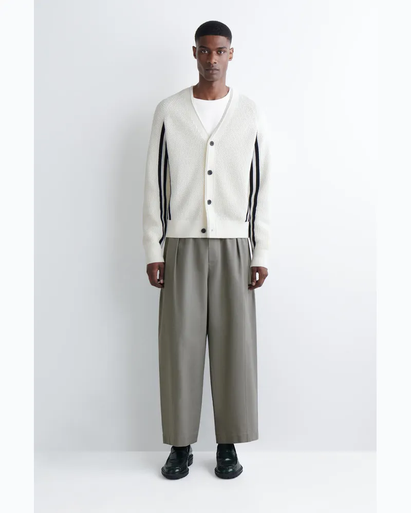 COS Verkürzte Hose Aus Baumwolle Mit Barrel-Bein Grün