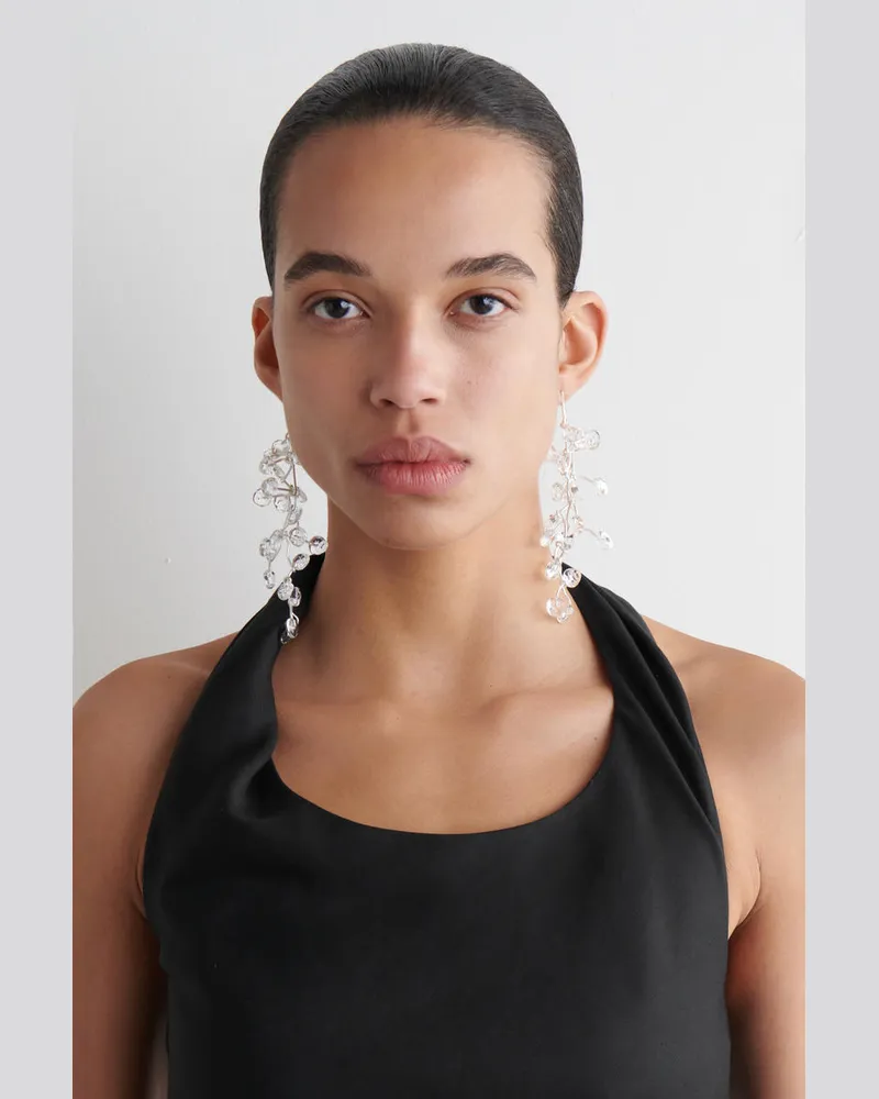 COS Lange Ohrringe Silberfarben