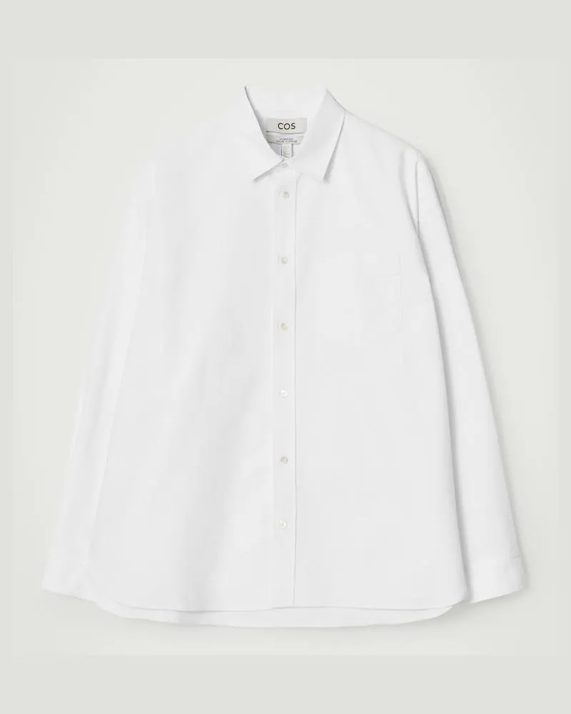 COS Weites Oversized-Oxfordhemd Aus Baumwolle Weiß