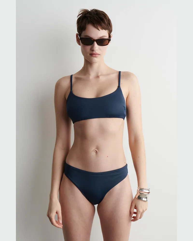 COS Klassische Bikinihose Blau