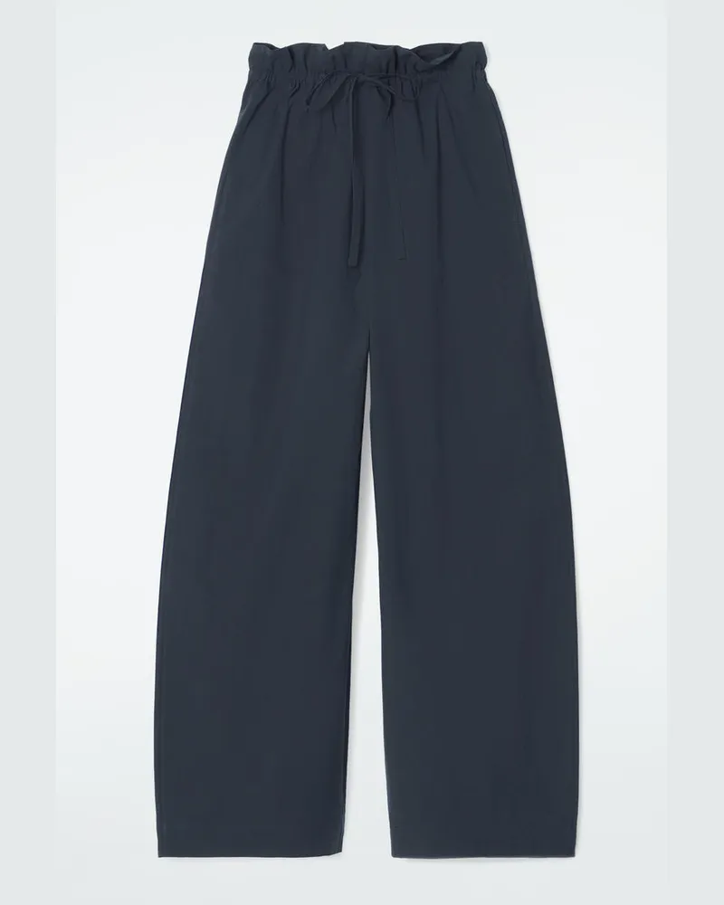 COS Hose Mit Barrel-Bein Und Paperbag-Bund Blau