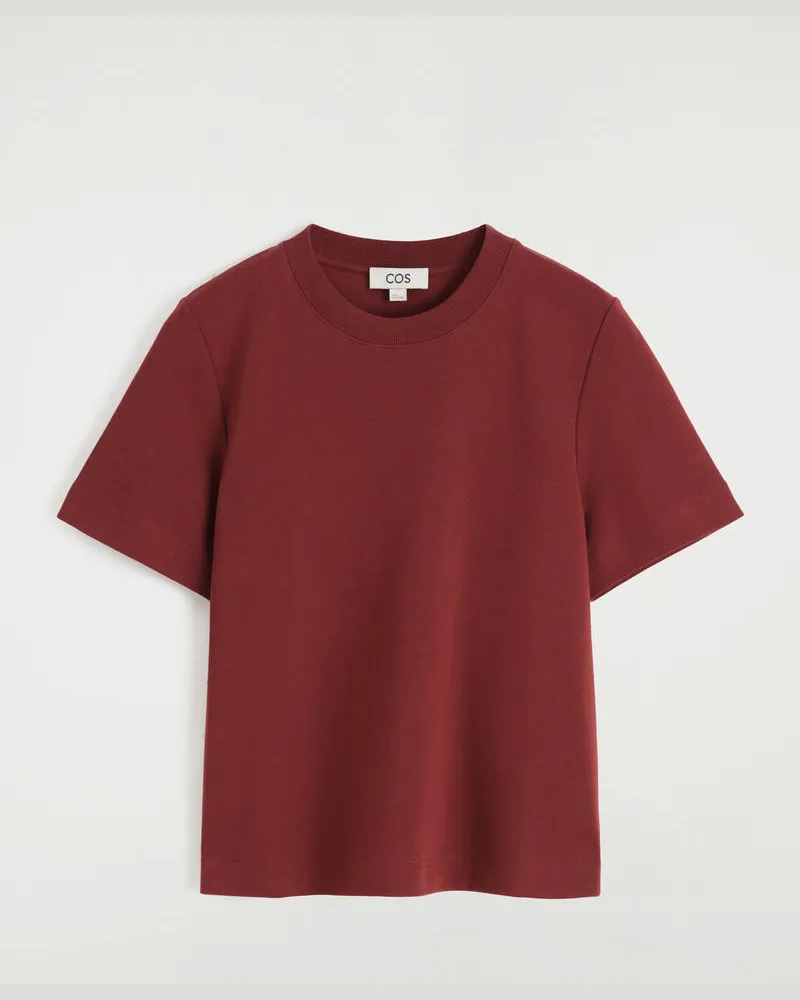 COS Schlichtes T-Shirt Mit Normaler Passform Rot