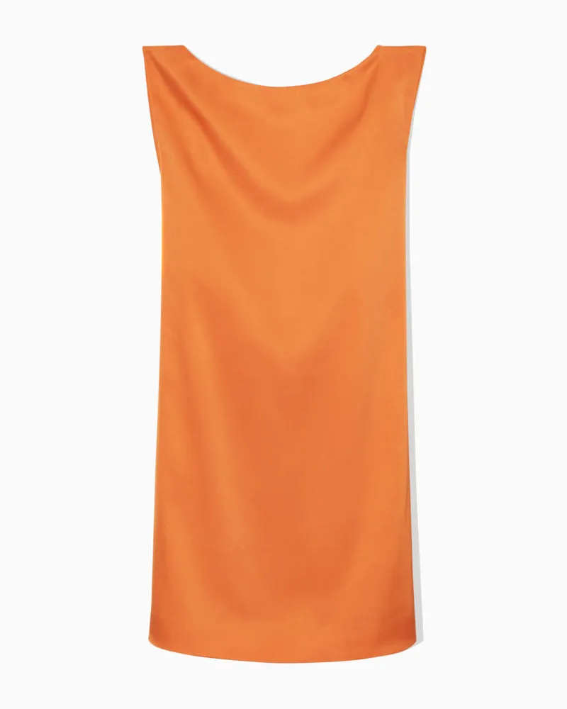 COS Drapiertes Minikleid Mit Tiefem Rückenausschnitt Orange
