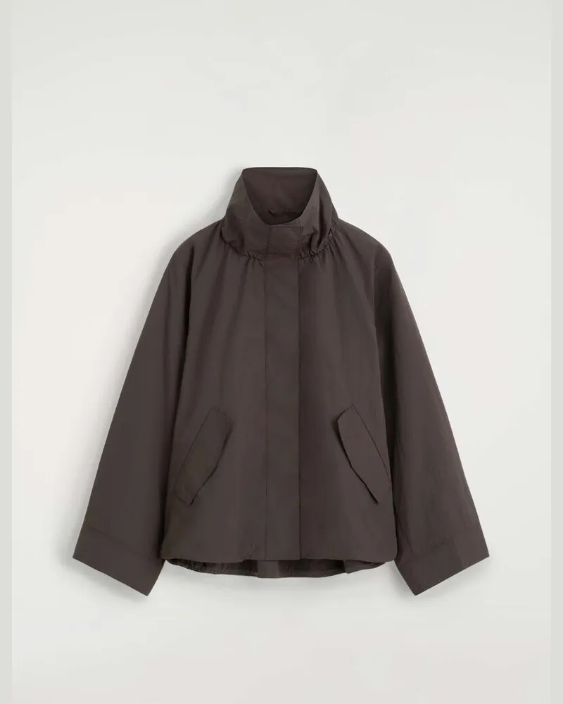 COS Jacke Aus Nylon Mit Trichterkragen Braun