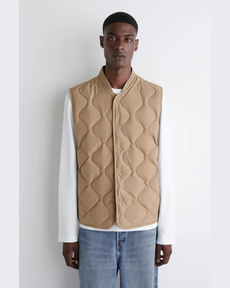 COS Gesteppte Daunenweste Beige