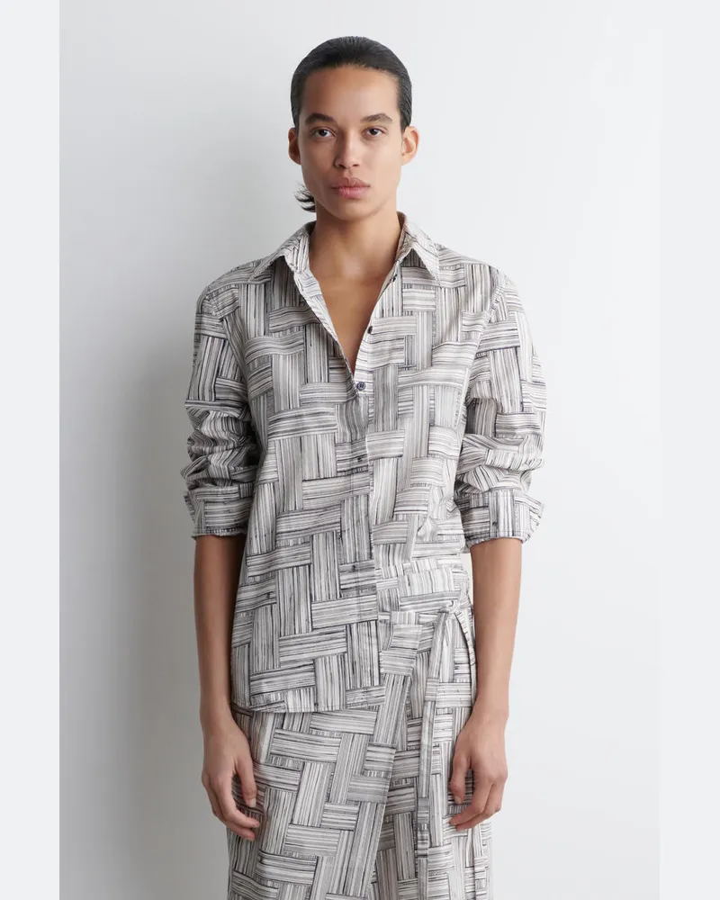 COS Print-Hemd Aus Baumwolle Beige