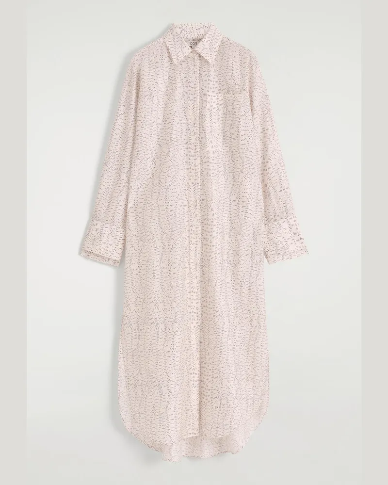 COS Fliessendes Hemdkleid Mit Print Rosa