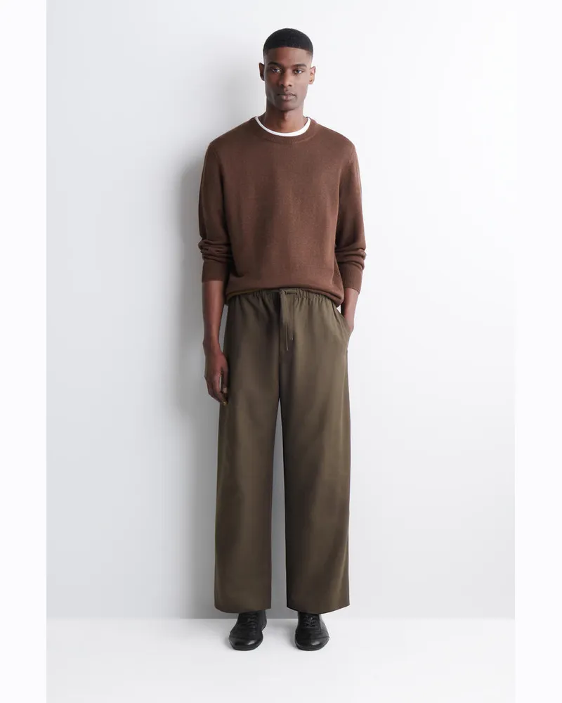 COS Hose Mit Kordelzugbund Und Barrel-Bein Braun