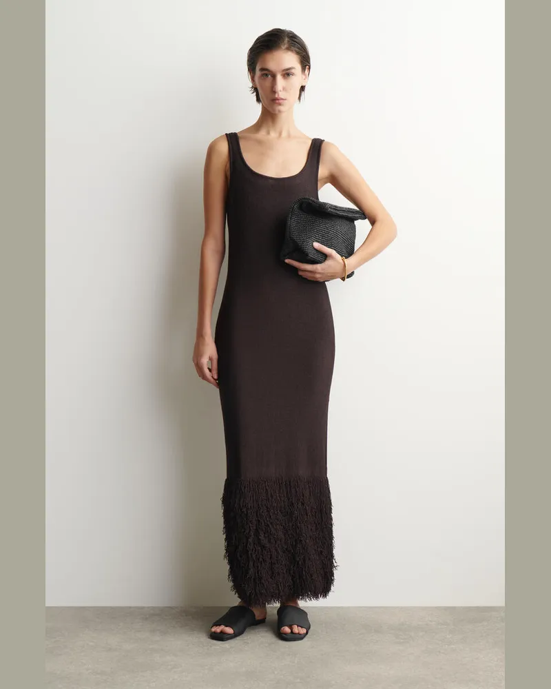 COS Clutch Mit Umschlag - Stroh Schwarz