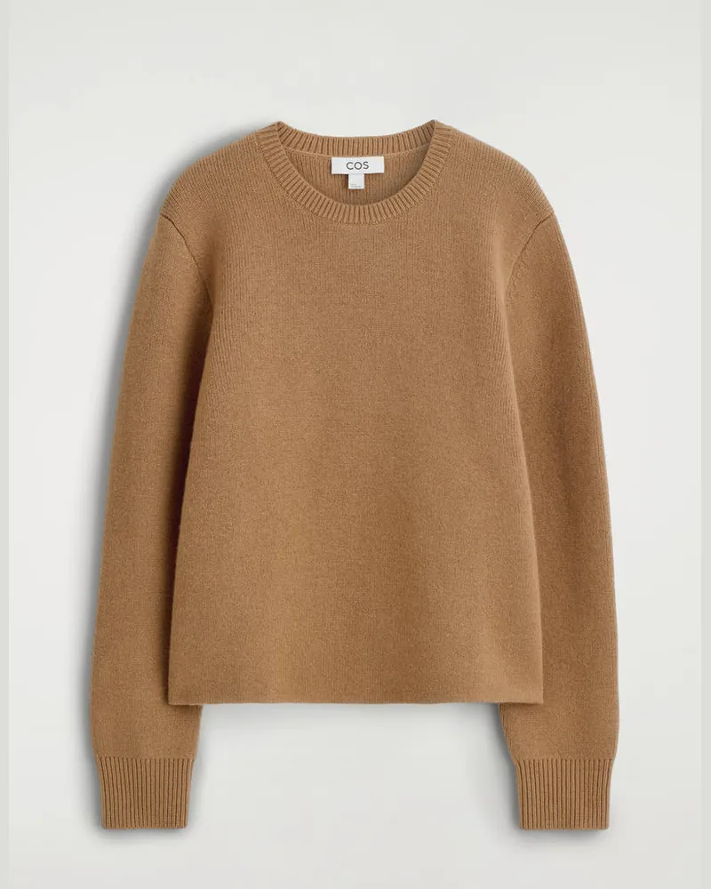 COS Pullover Aus Merinowolle Mit Rundhalsausschnitt Beige