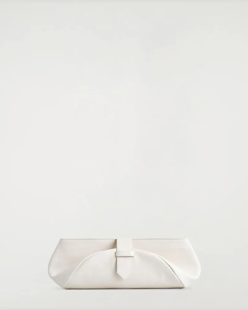 COS Clutch Mit Riemen - Leder Weiß