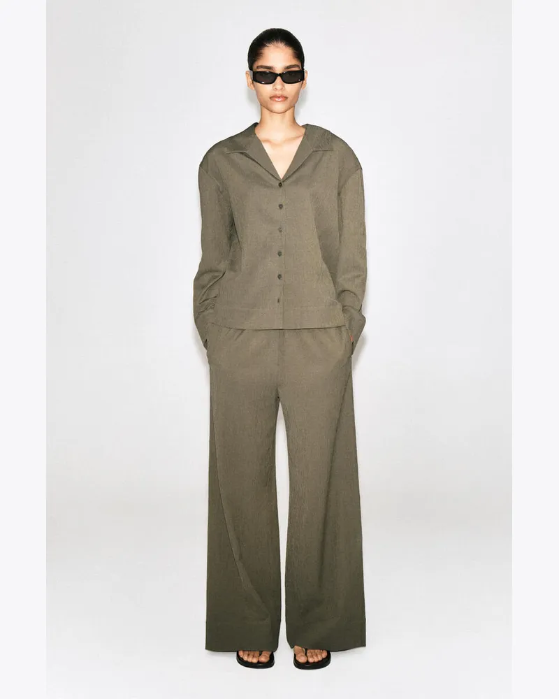 COS Jerseyhose In Knitteroptik Mit Weitem Bein Beige