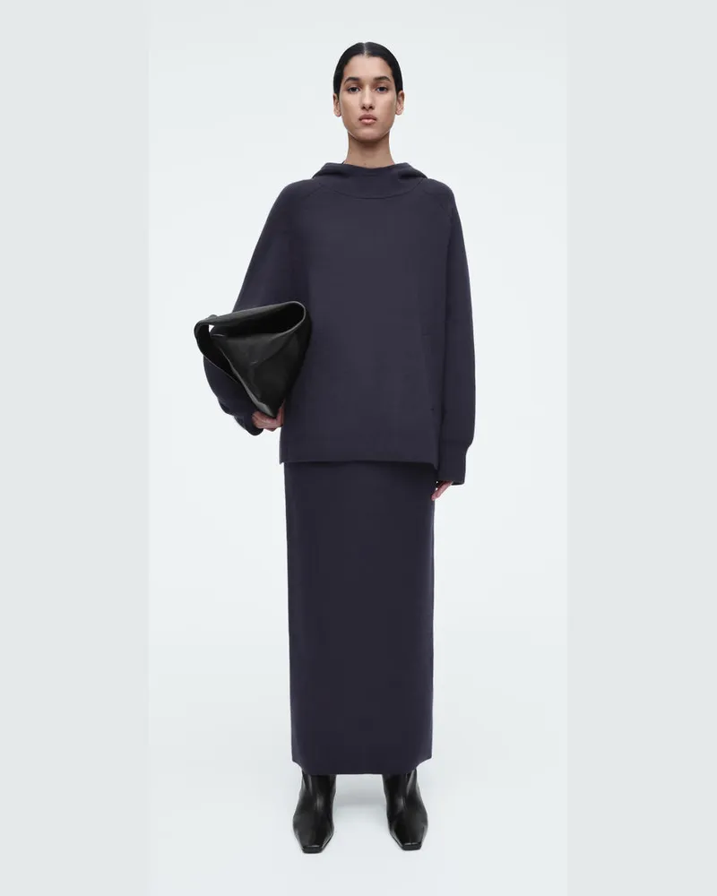 COS Maxirock Aus Doubleface-Wolle Blau
