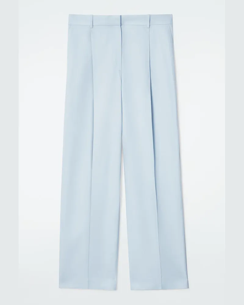 COS Lockere Hose Aus Leinen-Mix Mit Weitem Bein Blau