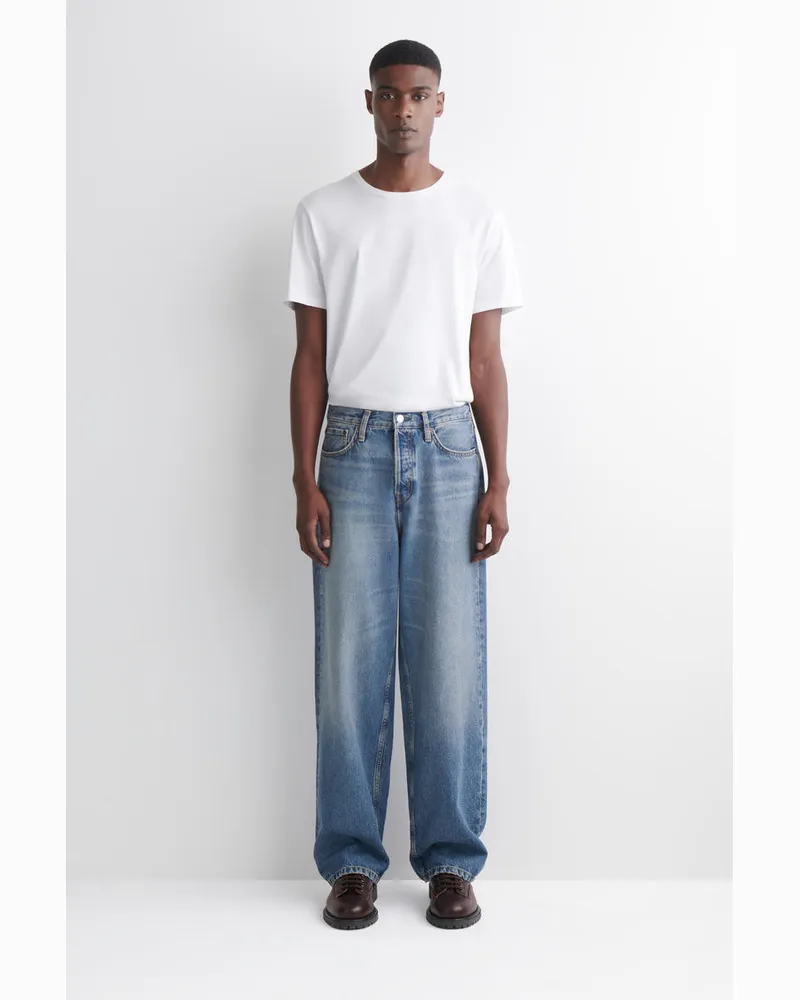COS Rider Jeans Mit Geradem Bein Und Lockerer Passform Blau