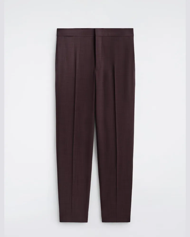 COS Fliessende Wollhose Mit Schmaler Passform Braun