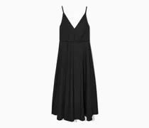 Midi-Trägerkleid Mit V-Ausschnitt