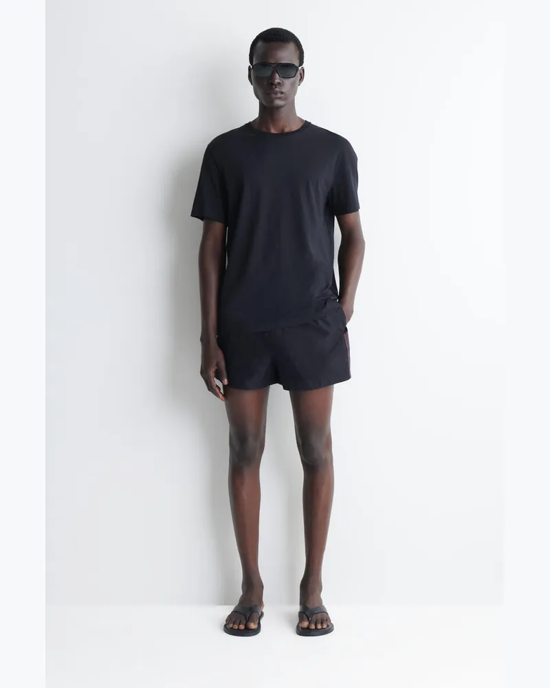 COS Gestreifte Badeshorts Blau