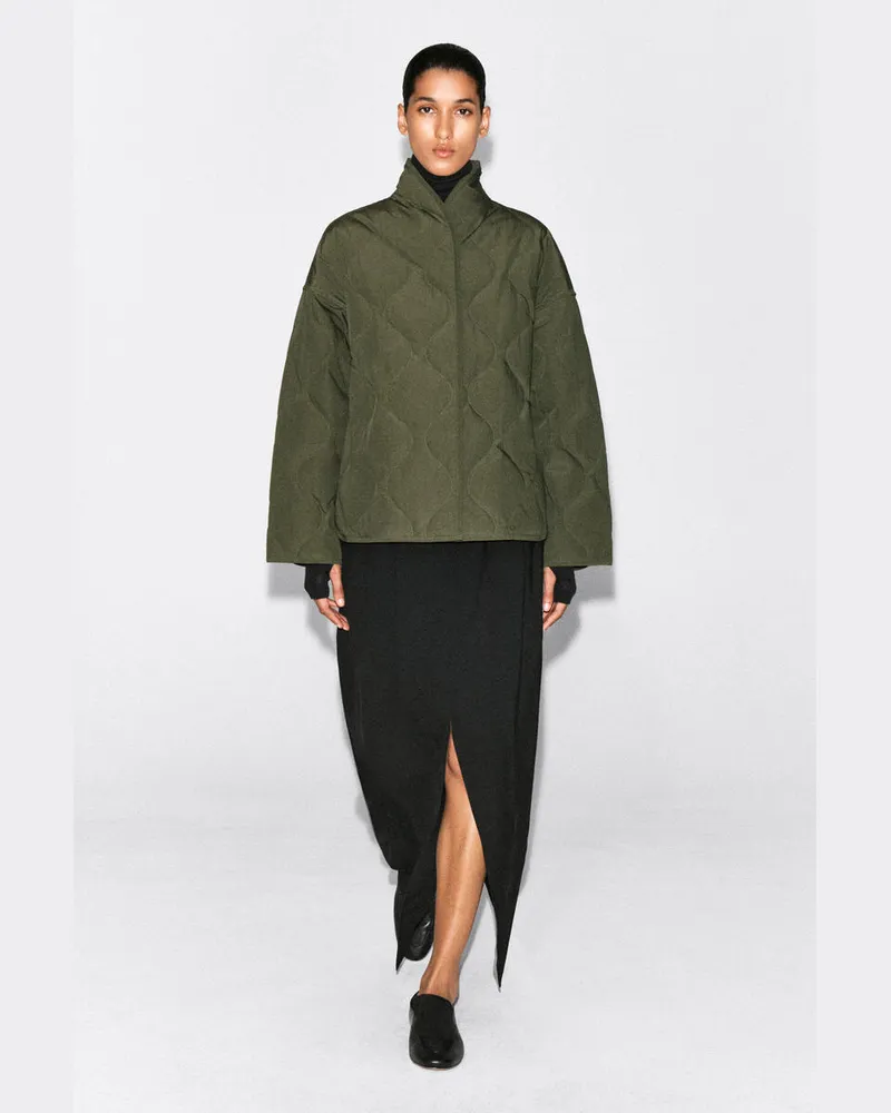 COS Steppjacke Mit Schalkragen Grün