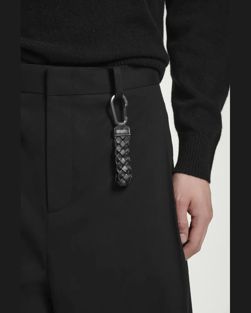 COS Schlüsselanhänger Aus Geflochtenem Leder Schwarz