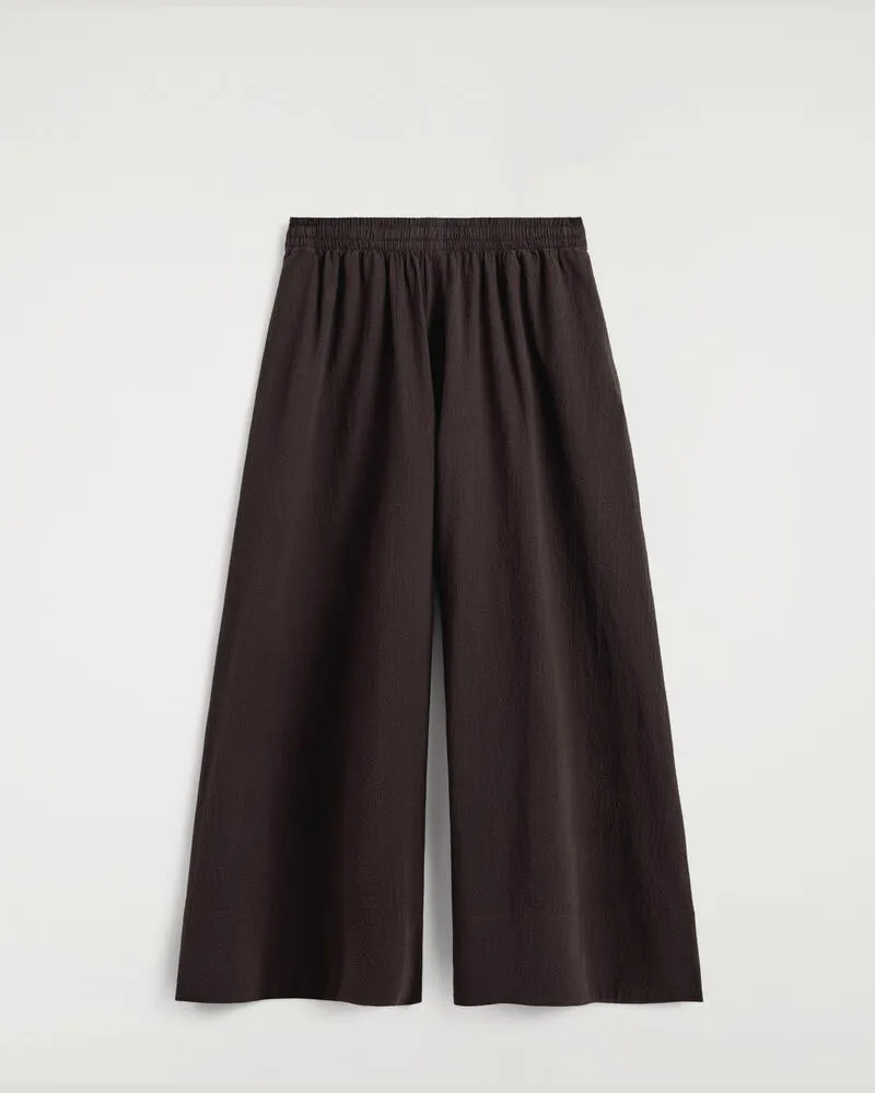COS Culottes Aus Seersucker Braun